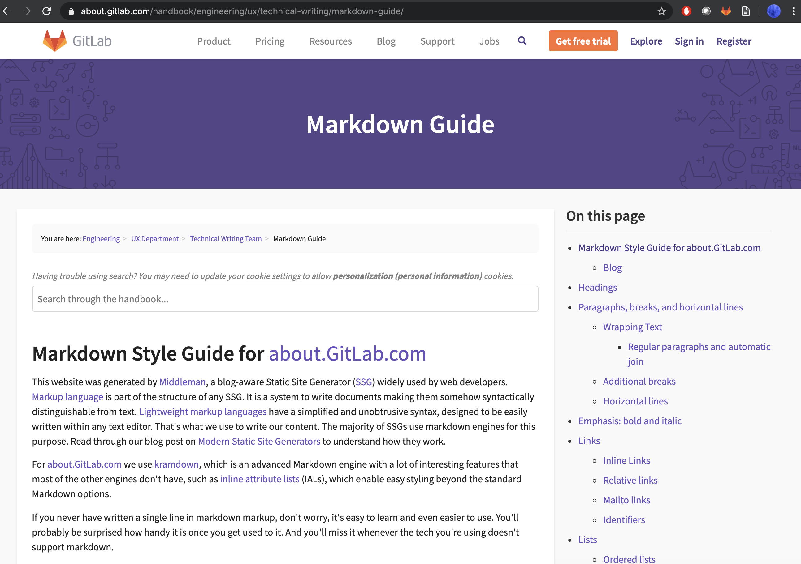 Getting familiar with Markdown